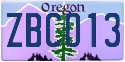 OR license plate ZBCO13