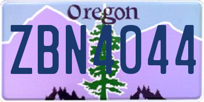 OR license plate ZBN4044