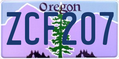 OR license plate ZCF207