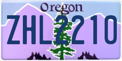 OR license plate ZHL2210