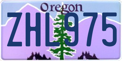 OR license plate ZHL975