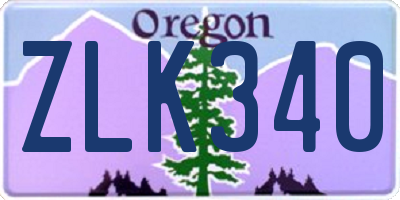 OR license plate ZLK340