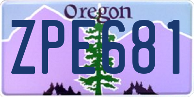 OR license plate ZPE681