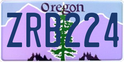 OR license plate ZRB224