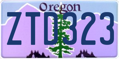 OR license plate ZTD323