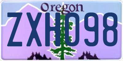 OR license plate ZXH098