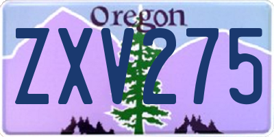 OR license plate ZXV275