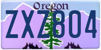 OR license plate ZXZ804