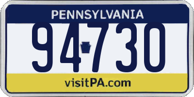 PA license plate 94730