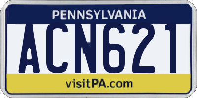 PA license plate ACN621