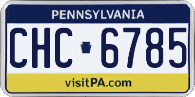 PA license plate CHC6785