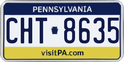 PA license plate CHT8635