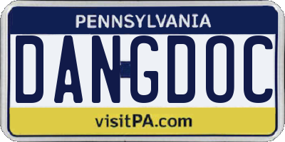 PA license plate DANGDOC