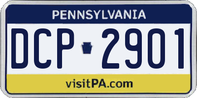 PA license plate DCP2901