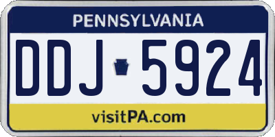 PA license plate DDJ5924