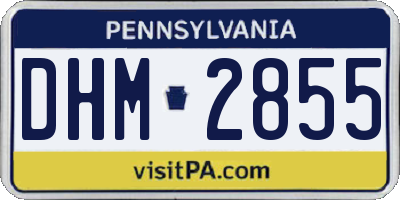 PA license plate DHM2855