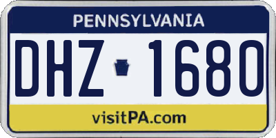 PA license plate DHZ1680