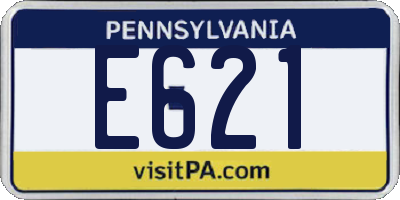 PA license plate E621