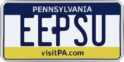 PA license plate EEPSU