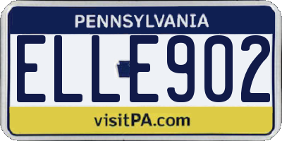 PA license plate ELLE902