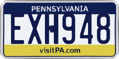 PA license plate EXH948
