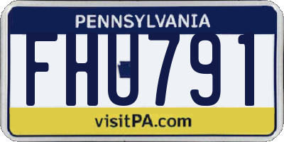 PA license plate FHU791