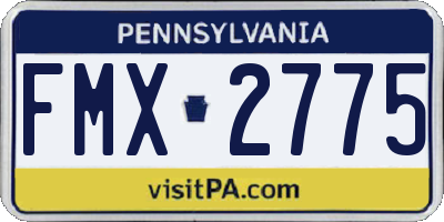 PA license plate FMX2775