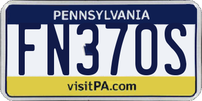 PA license plate FN370S