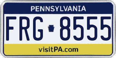 PA license plate FRG8555