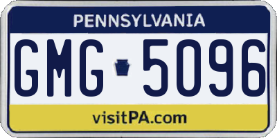 PA license plate GMG5096