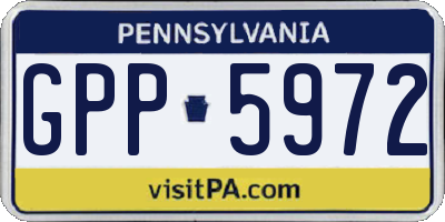 PA license plate GPP5972