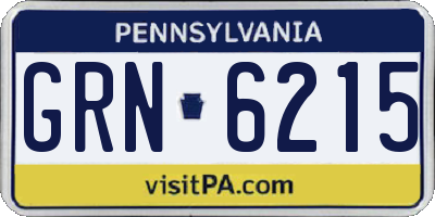 PA license plate GRN6215