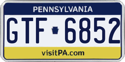 PA license plate GTF6852