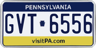 PA license plate GVT6556