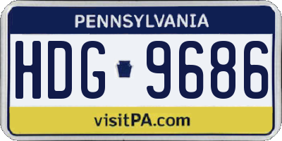 PA license plate HDG9686