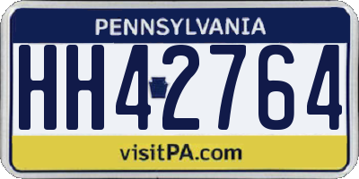 PA license plate HH42764