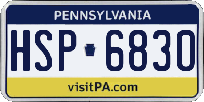 PA license plate HSP6830