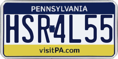 PA license plate HSR4L55