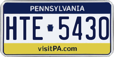 PA license plate HTE5430