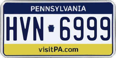 PA license plate HVN6999