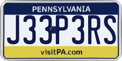 PA license plate J33P3RS