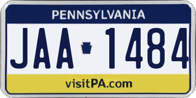 PA license plate JAA1484