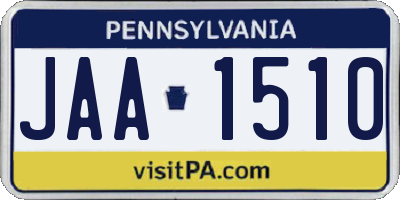 PA license plate JAA1510