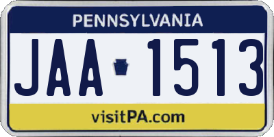 PA license plate JAA1513