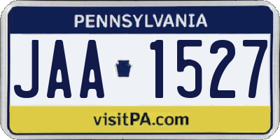 PA license plate JAA1527