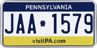 PA license plate JAA1579