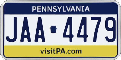 PA license plate JAA4479