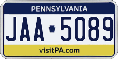 PA license plate JAA5089