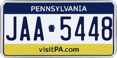 PA license plate JAA5448