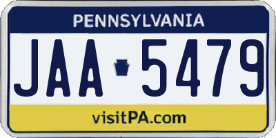 PA license plate JAA5479
